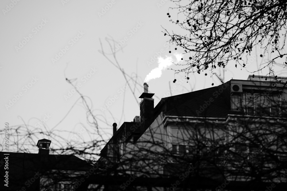 Obraz premium Fumée dans le ciel