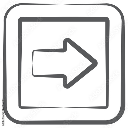  An icon of forward button, right arrow 
