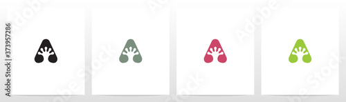 Gecko Feet On Letter Logo Design A