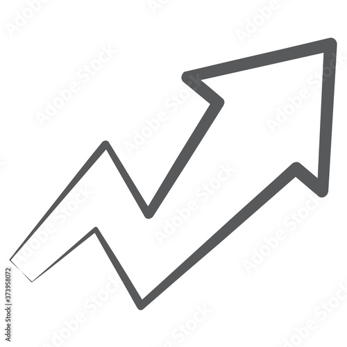 
Turn up vector in modern linear stroke style 
