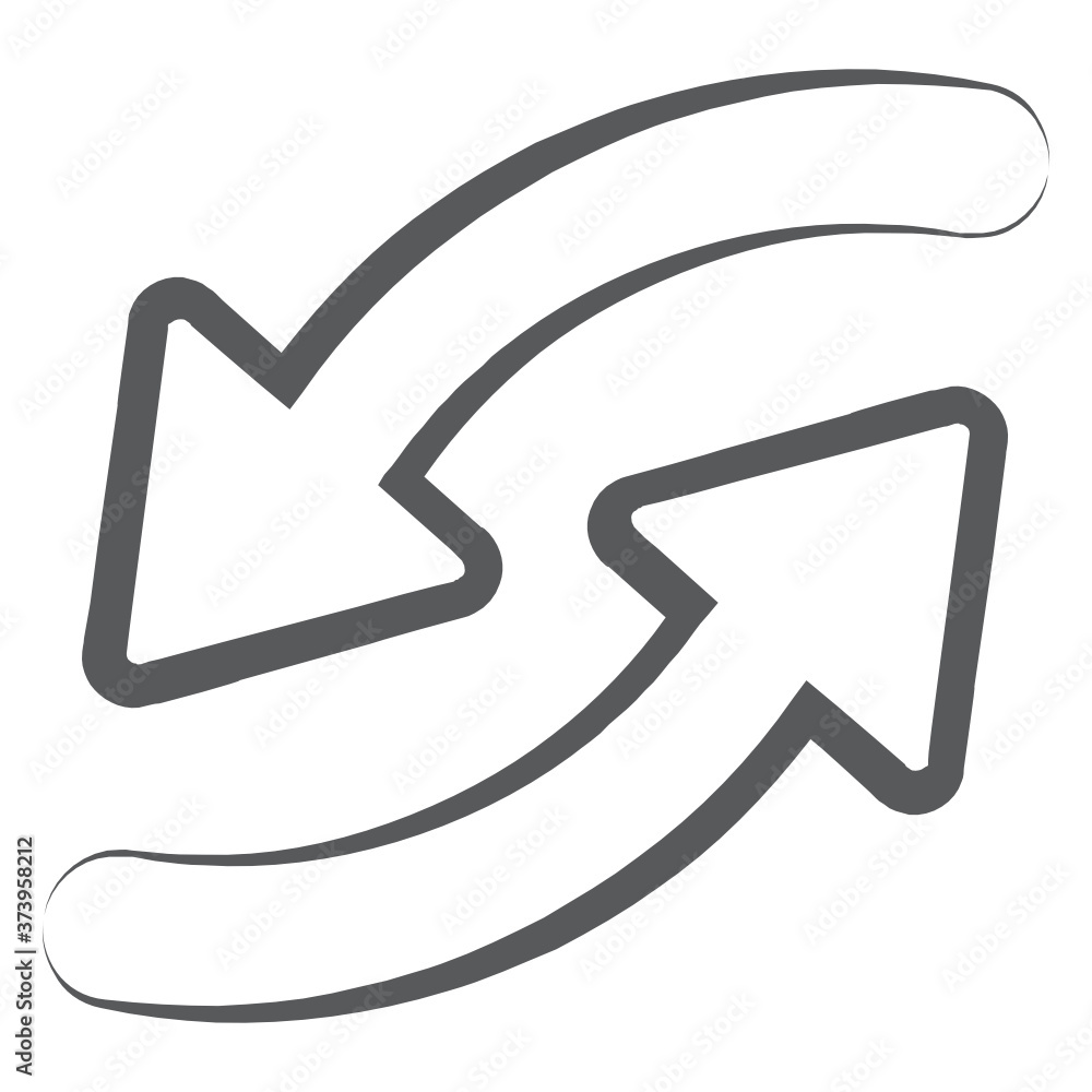 An icon style of refresh arrow, update concept
An icon style of refresh arrow, update concept