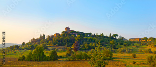 Canvas Print Beautiful landscape in Tuscany near Montepulciano.
