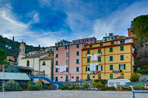 Panorama on the small village of Ca di Mare La Spezia Italy