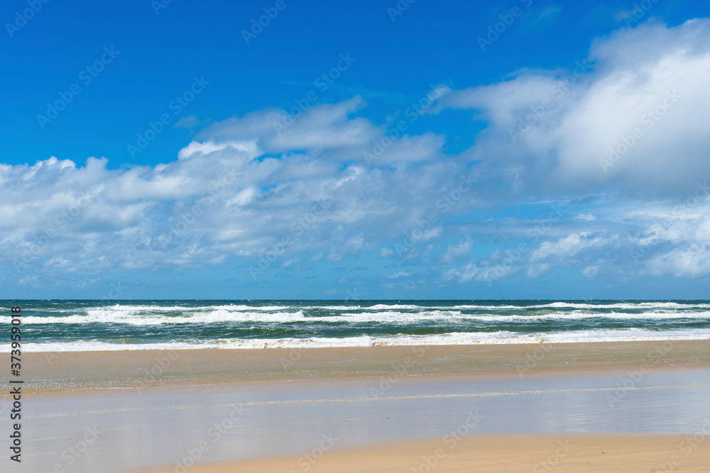 Sandy beach, part of the Great Sandy National Park, Queensland, Australia.