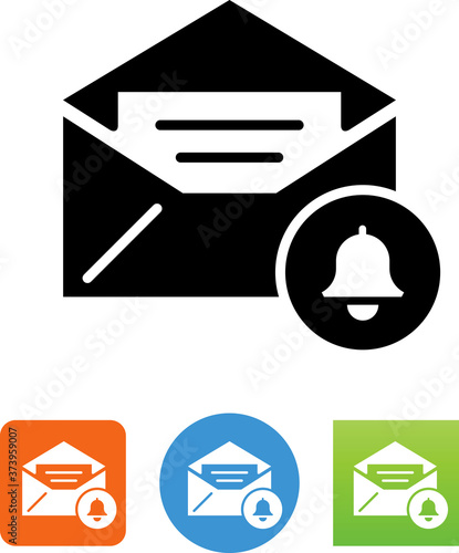 Email With Bell Alert Notify Icon