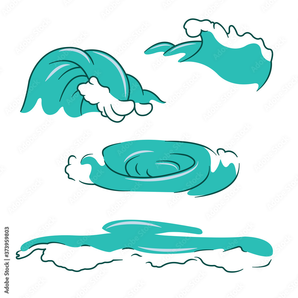 Coastal Wave Image vector