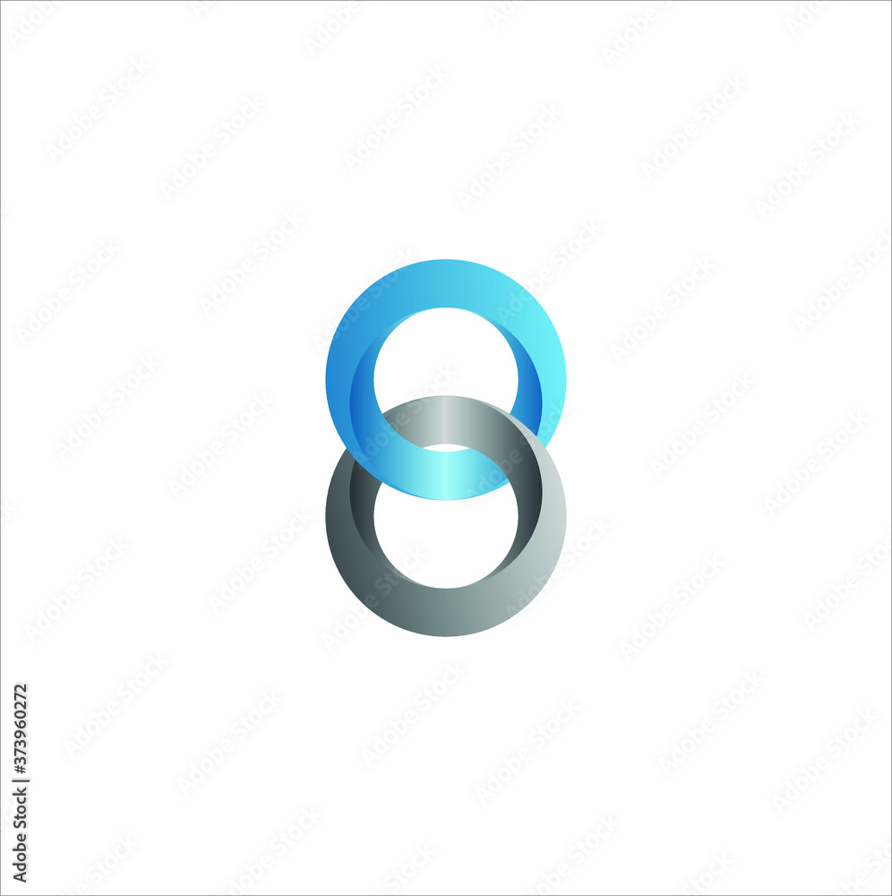 Number 8 logo design graphic vector concept Number 8 logo design graphic vector concept