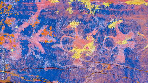 Petroglyphs, Talampaya National Park, Argentina photo