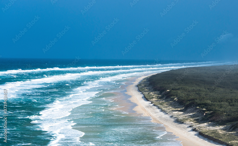 75 mile beach seen from Indian Head. Fraser Island, Queensland, Australia