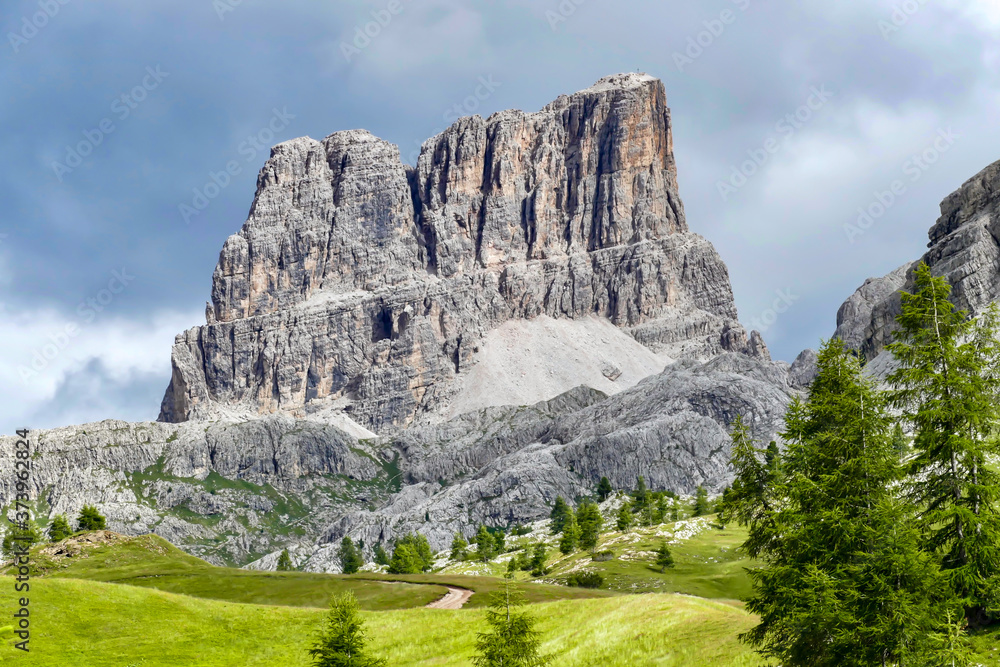 typical peak of the natural park of the Dolomites, Italy