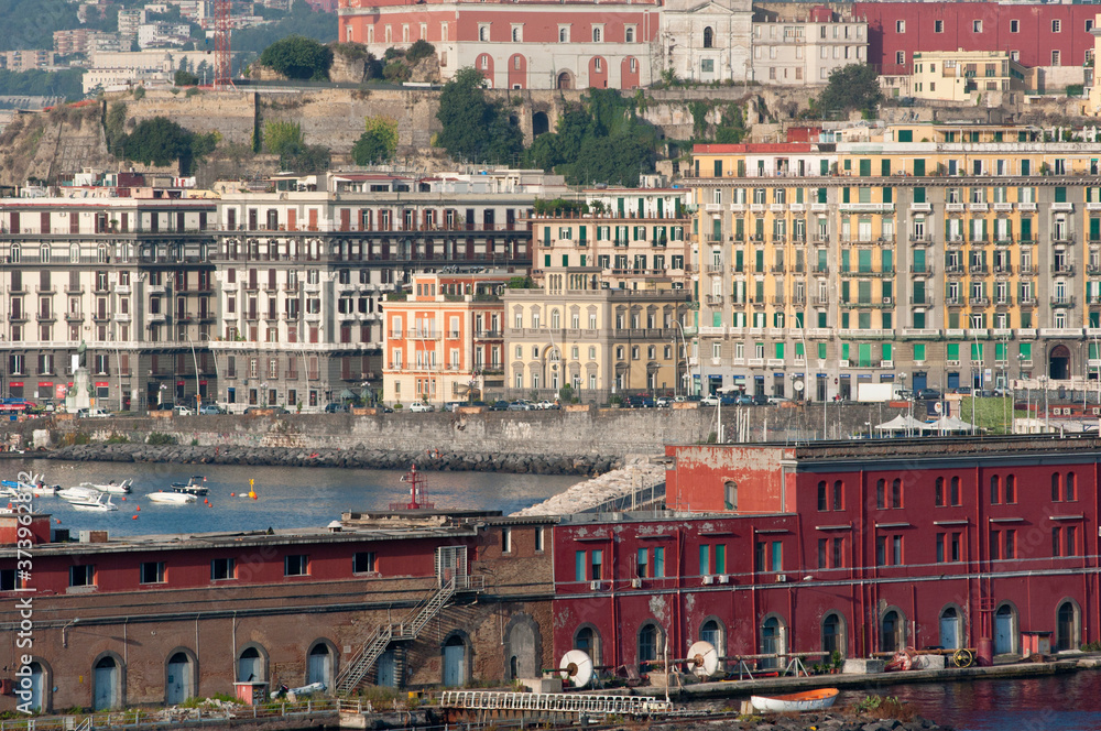 Naples (Napoli) seafront. Italy.