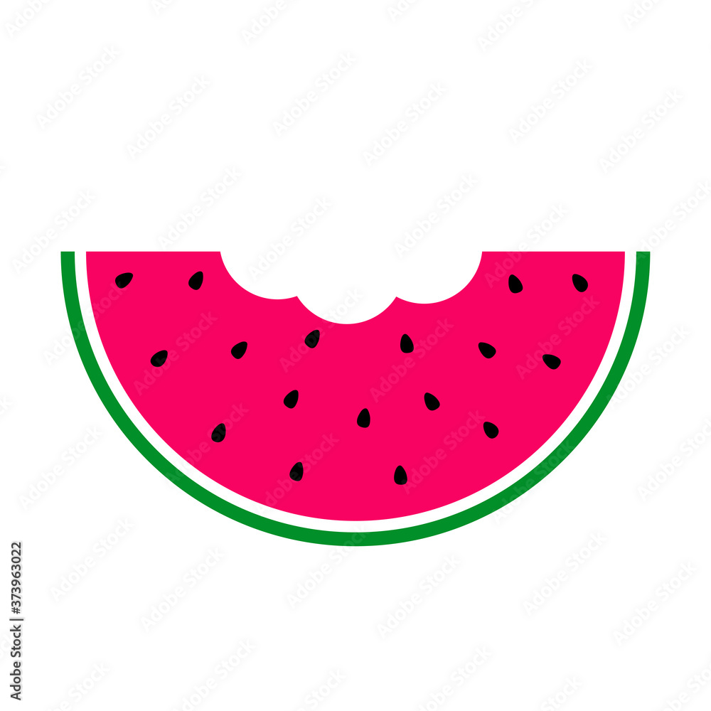 Watermelon slice. Watermelon slice.