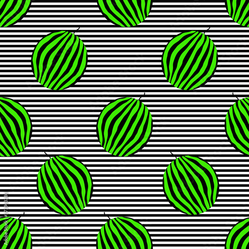 Watermelons striped seamless pattern.