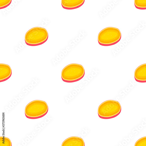 Illustration on theme of bright pattern sweet potato