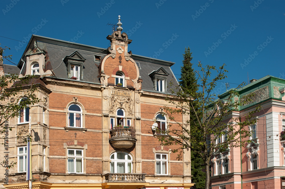 Historische Hausfassade in Marienbad