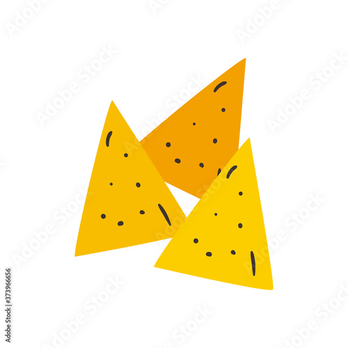 mexican nachos free form style icon vector design