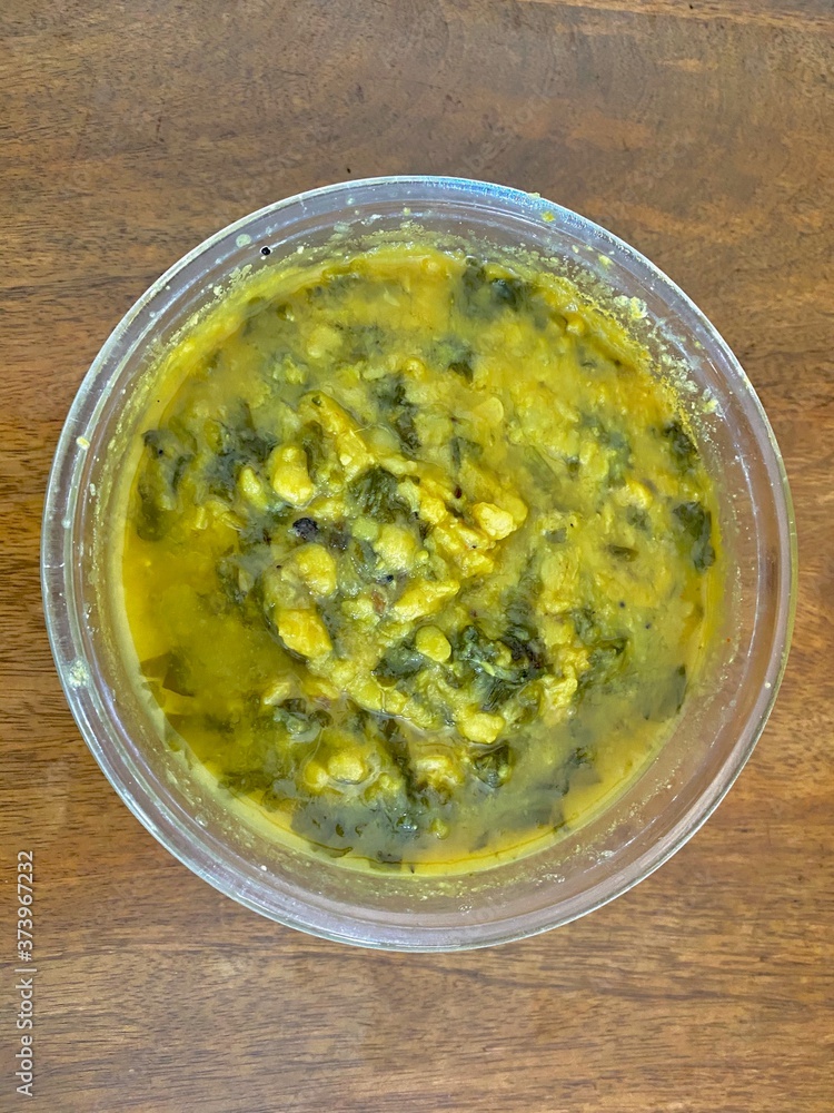 Andhra Dal of palak delicious food ready to be served Andhra Dal of palak delicious food ready to be served