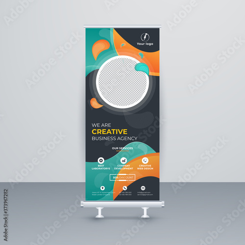 Creative Abstract Business roll up template