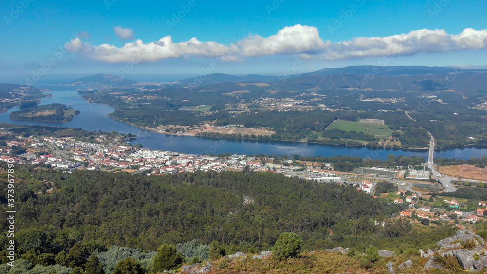 Cervo, a beautiful viewpoint at Vila Nova de Cerveira, Portugal, where you can see  a glimpse of most of the river Minho, from Valenca to the mouth in Caminha.
