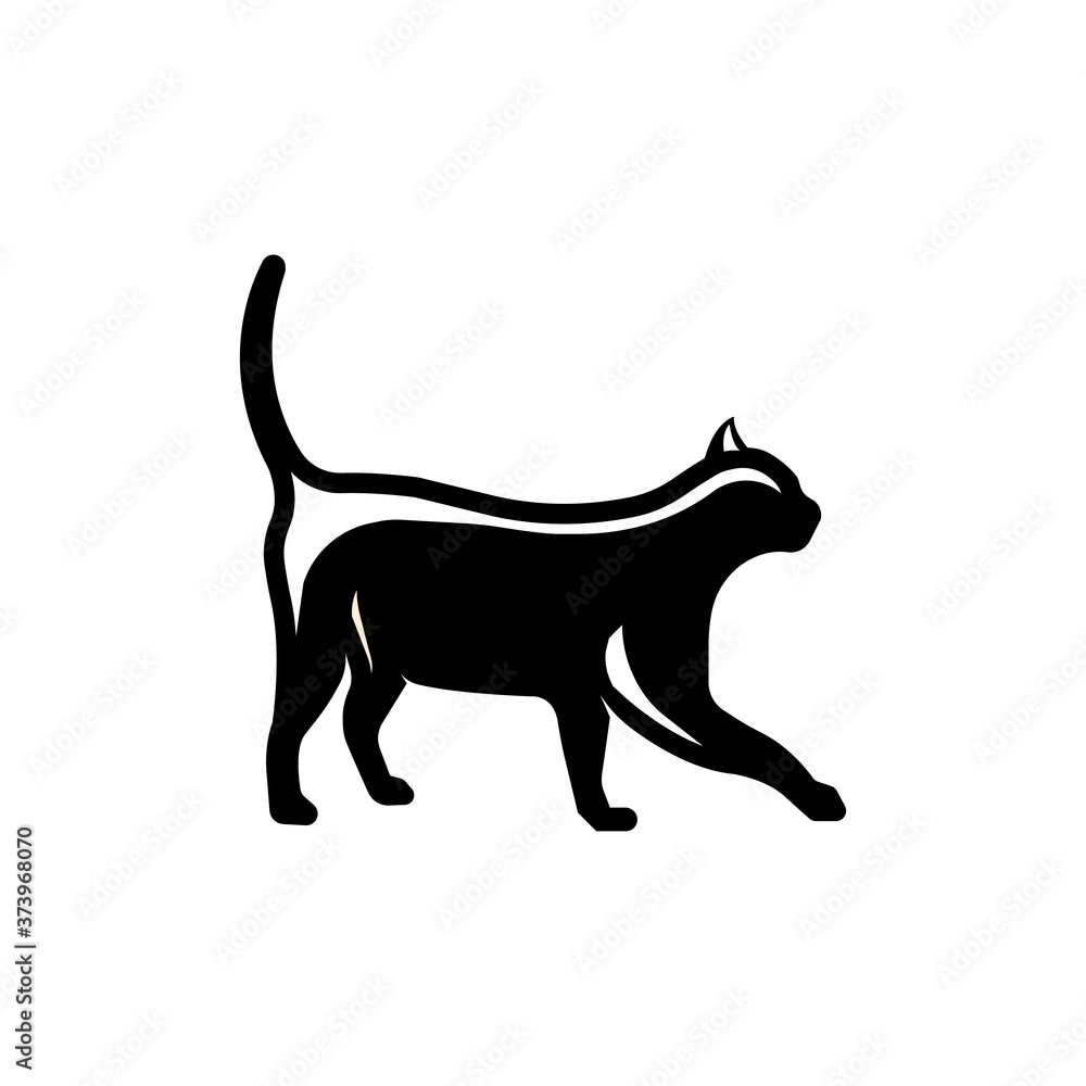 Cat sillhouette. Logo icon vector.