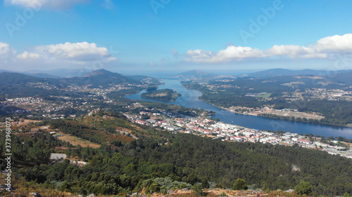 Cervo, a beautiful viewpoint at Vila Nova de Cerveira, Portugal, where you can see a glimpse of most of the river Minho, from Valenca to the mouth in Caminha.