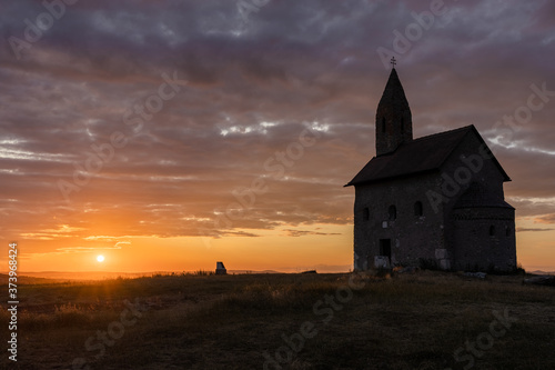 Church sunset view