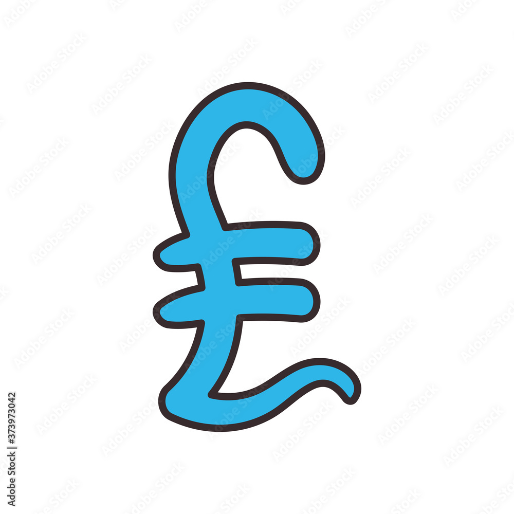 Pound line and fill style icon vector design Pound line and fill style icon vector design