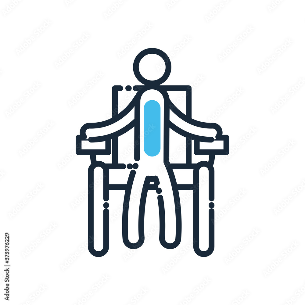 man on wheelchair line and fill style icon vector design man on wheelchair line and fill style icon vector design