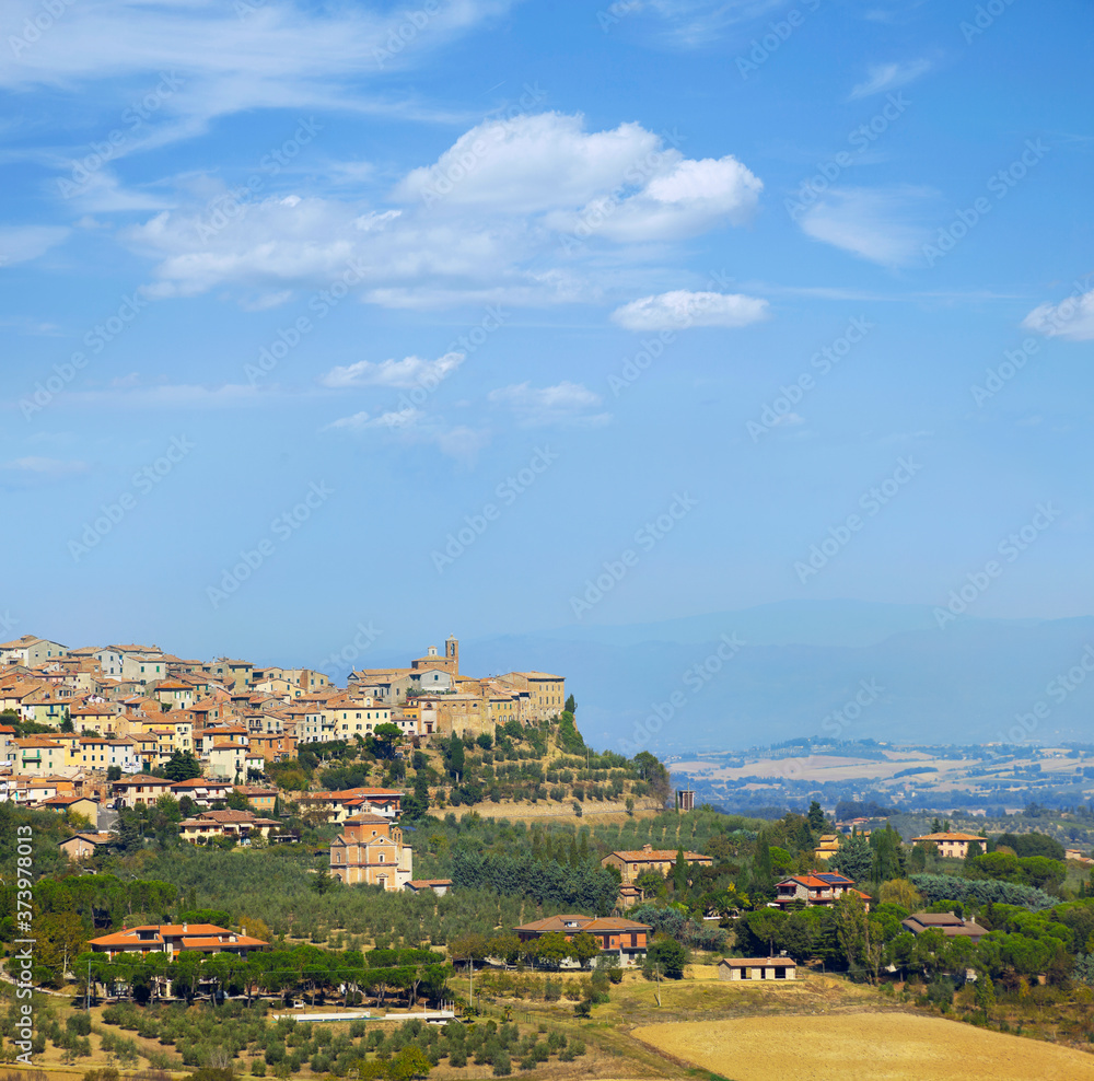 Tuscany, Italy, Chianciano Terme, panoramic view