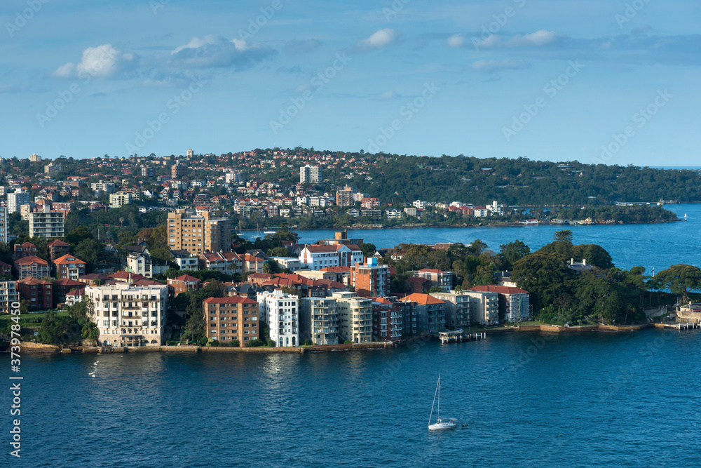 Views of Northern suburb of Kirribilli in Sydney, New South Wales, Australia. 