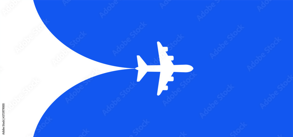Flying to vacation, holiday. Travel airplane line path of air plane flight route with start point icon. Air plane flying. Vector fly pin location pointer route, trace and track sign. Cloud
