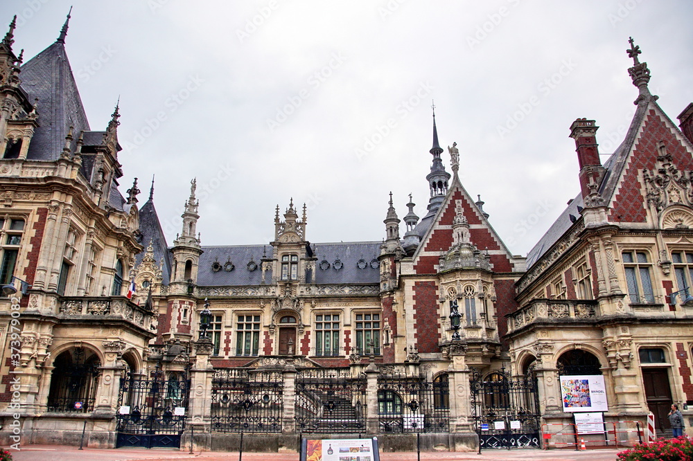 This is the Benedictine Palace built in the early 20th century in a mixed Renaissance and Gothic style.