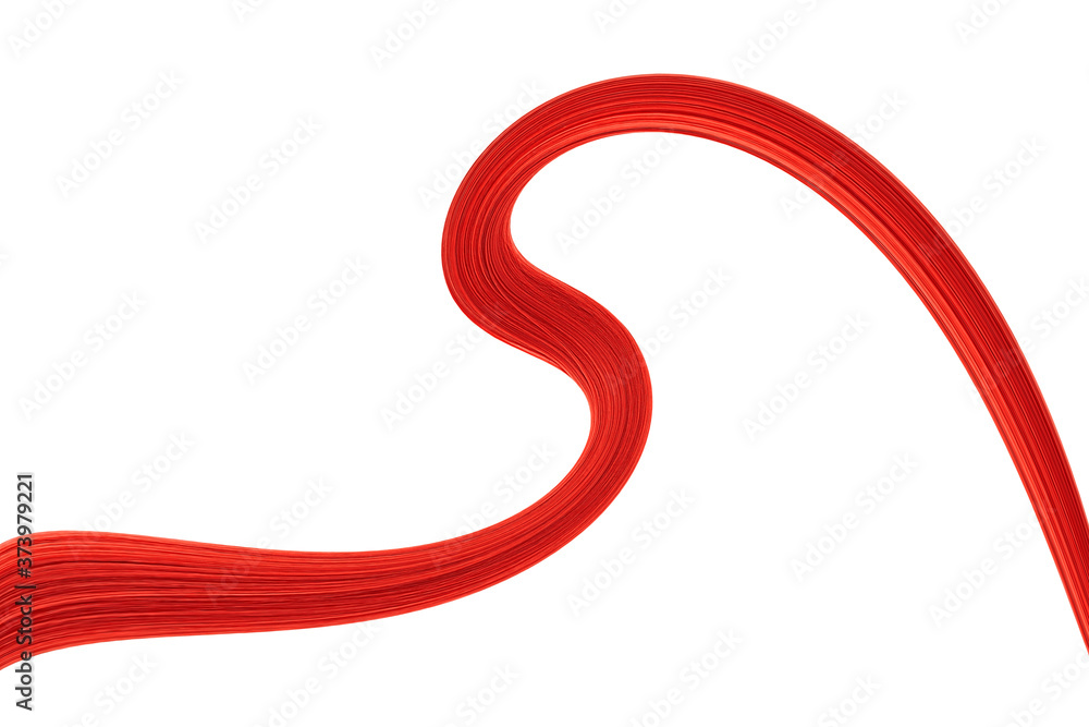 Swirled long red hair strand on white, isolated Swirled long red hair strand on white, isolated