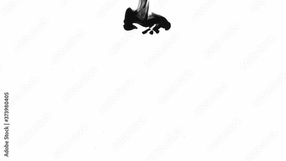 Inky background or smoke backdrop. Ink dissolve in water on black / white background