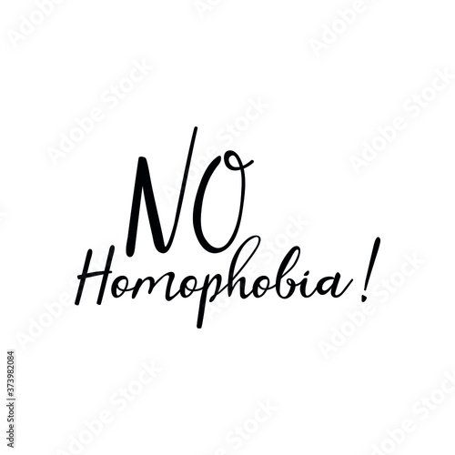 No homophobia. Vector illustration. Lettering. Ink illustration. t-shirt design.