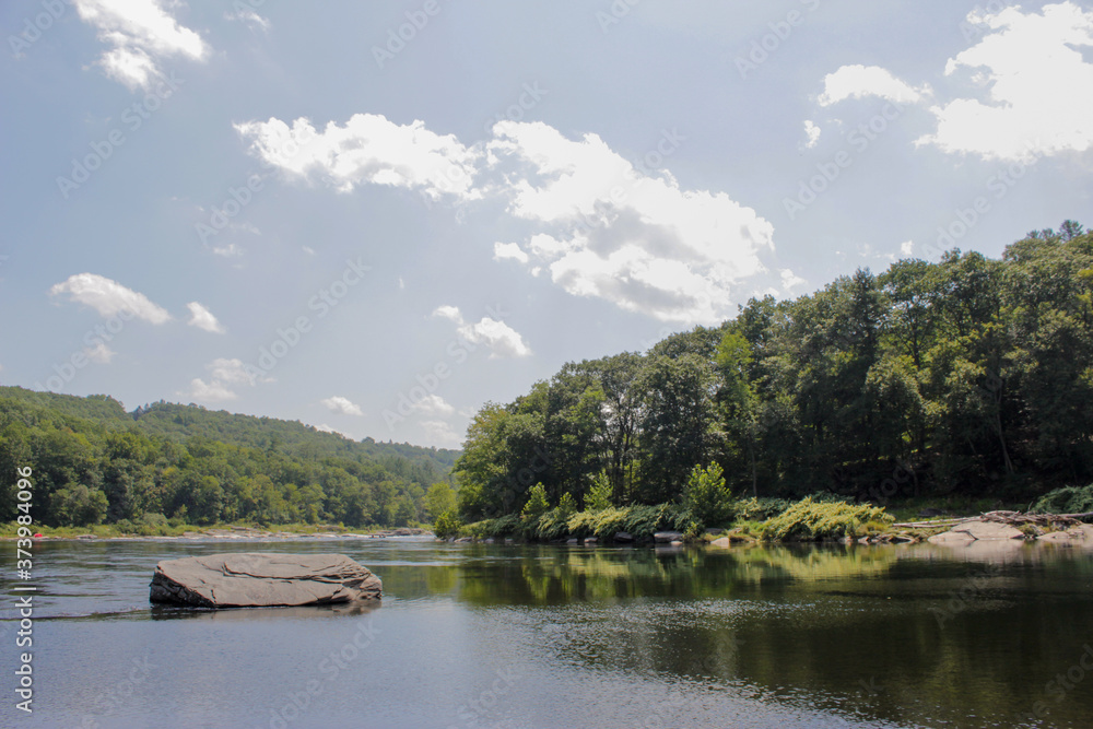 Fototapeta premium River and stone 