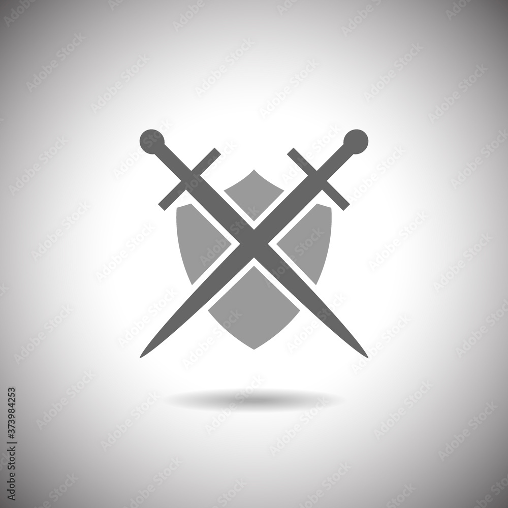 Shield and sword illustration. Shield and sword illustration.