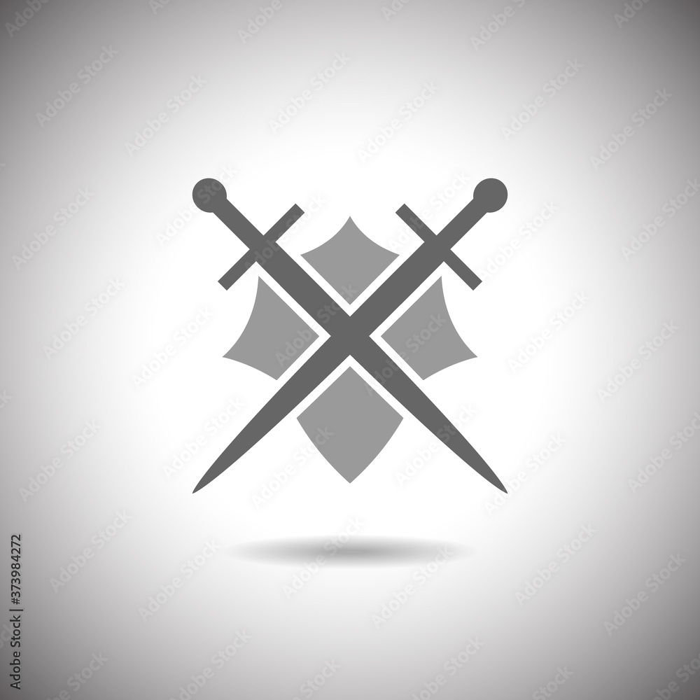 Shield and sword illustration. Shield and sword illustration.