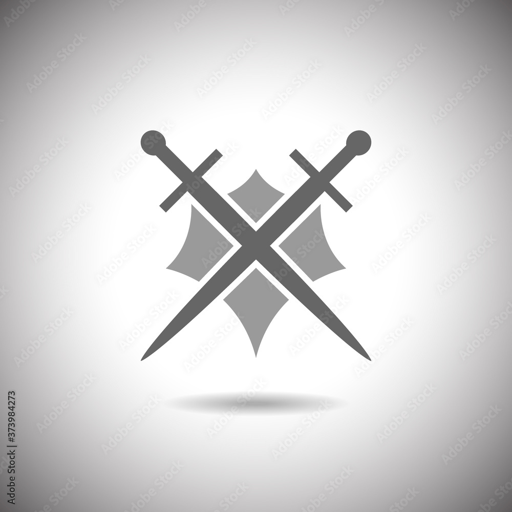 Shield and sword illustration. Shield and sword illustration.