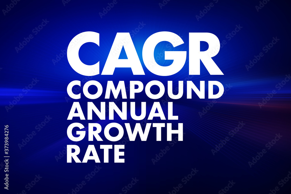 CAGR - Compound Annual Growth Rate acronym, business concept background CAGR - Compound Annual Growth Rate acronym, business concept background