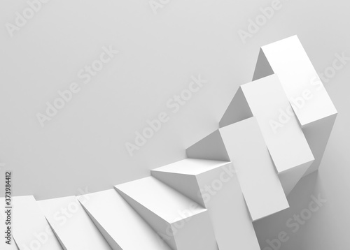 Abstract parametric architectural background, 3d art