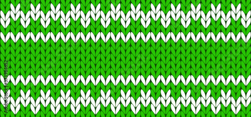 Green nit wool texture vector seamless pattern Fabric knited sign Knitting textured background banner for cloth Handmade woolen clothing fashion border Textile weaving frame Christmas xmass. knitwear.