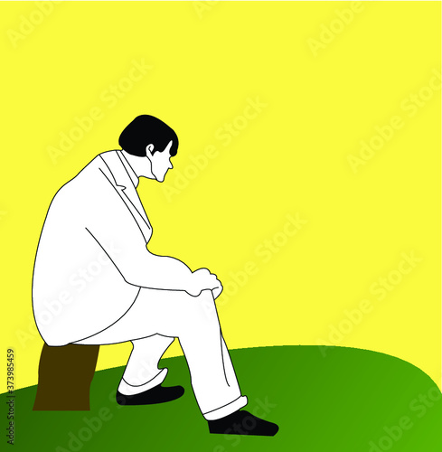 Resting man
