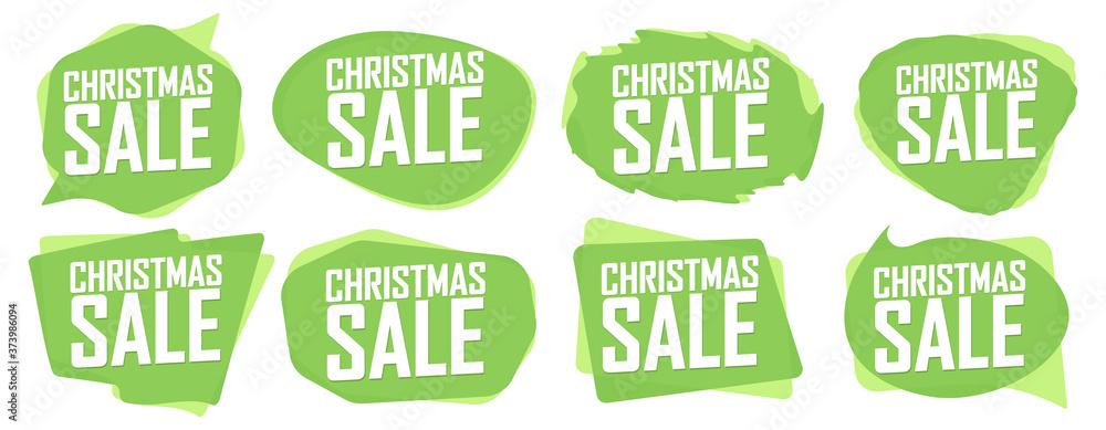 Christmas Sale set bubble banners design template, Xmas discount tags, app icons, vector illustration Christmas Sale set bubble banners design template, Xmas discount tags, app icons, vector illustration