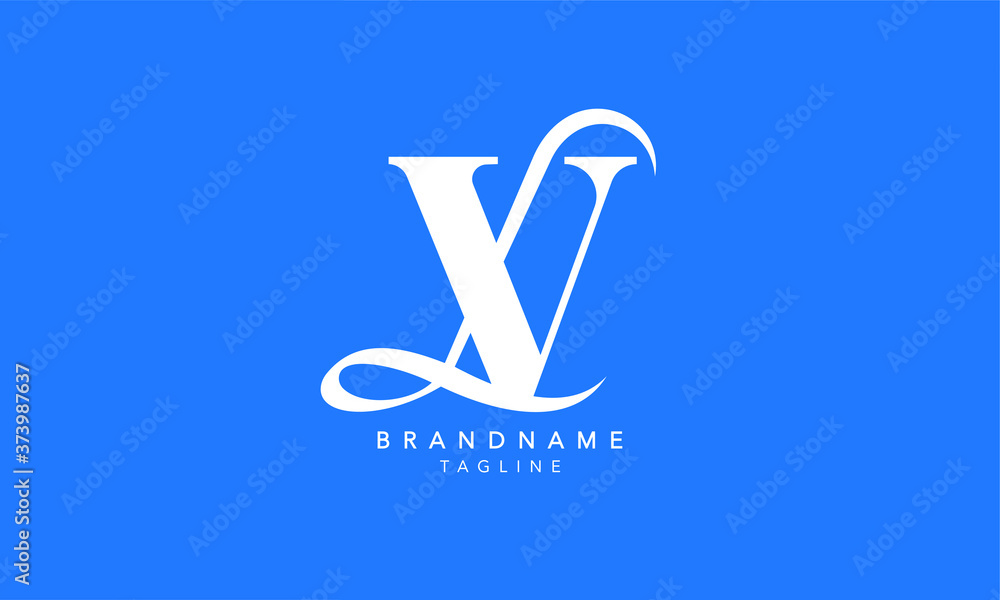 Alphabet letters Initials Monogram logo VL, , , V and L vector de Stock