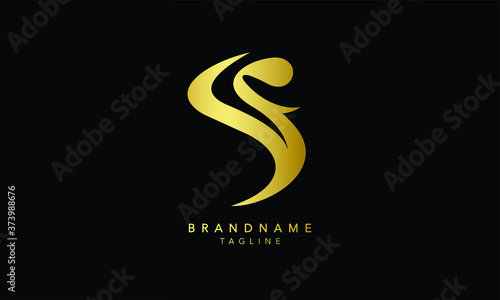 Alphabet letters Initials Monogram logo SF, FS, S and F
