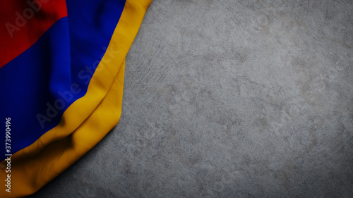Fotografie Flag of Armenia on concrete backdrop
