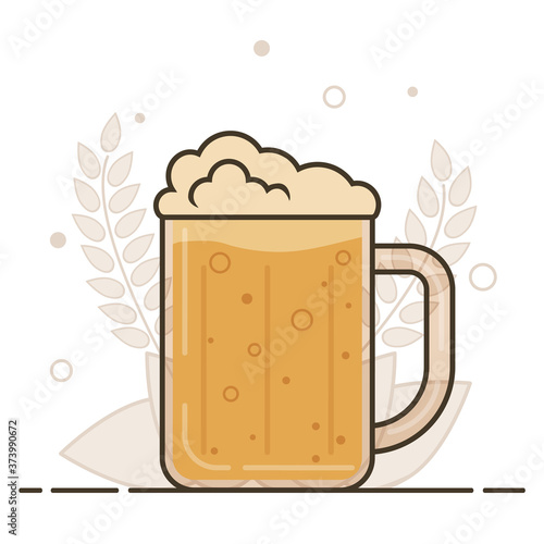 Mug of barley beer