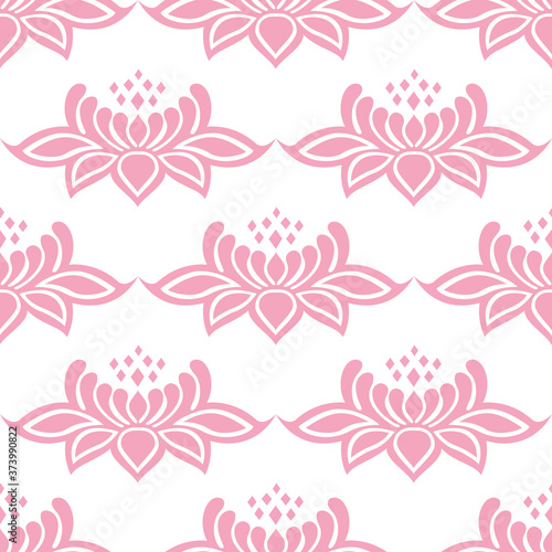 Damask fower seamless pattern victorian style, ornamental, baroque