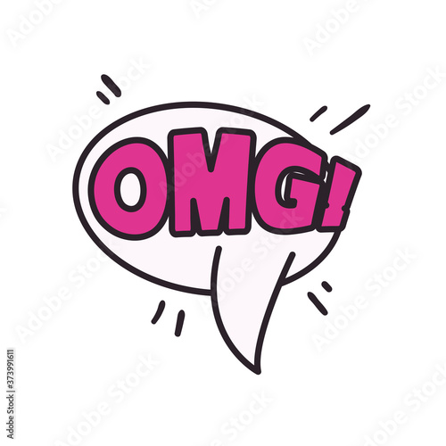 omg bubble line and fill style icon vector design